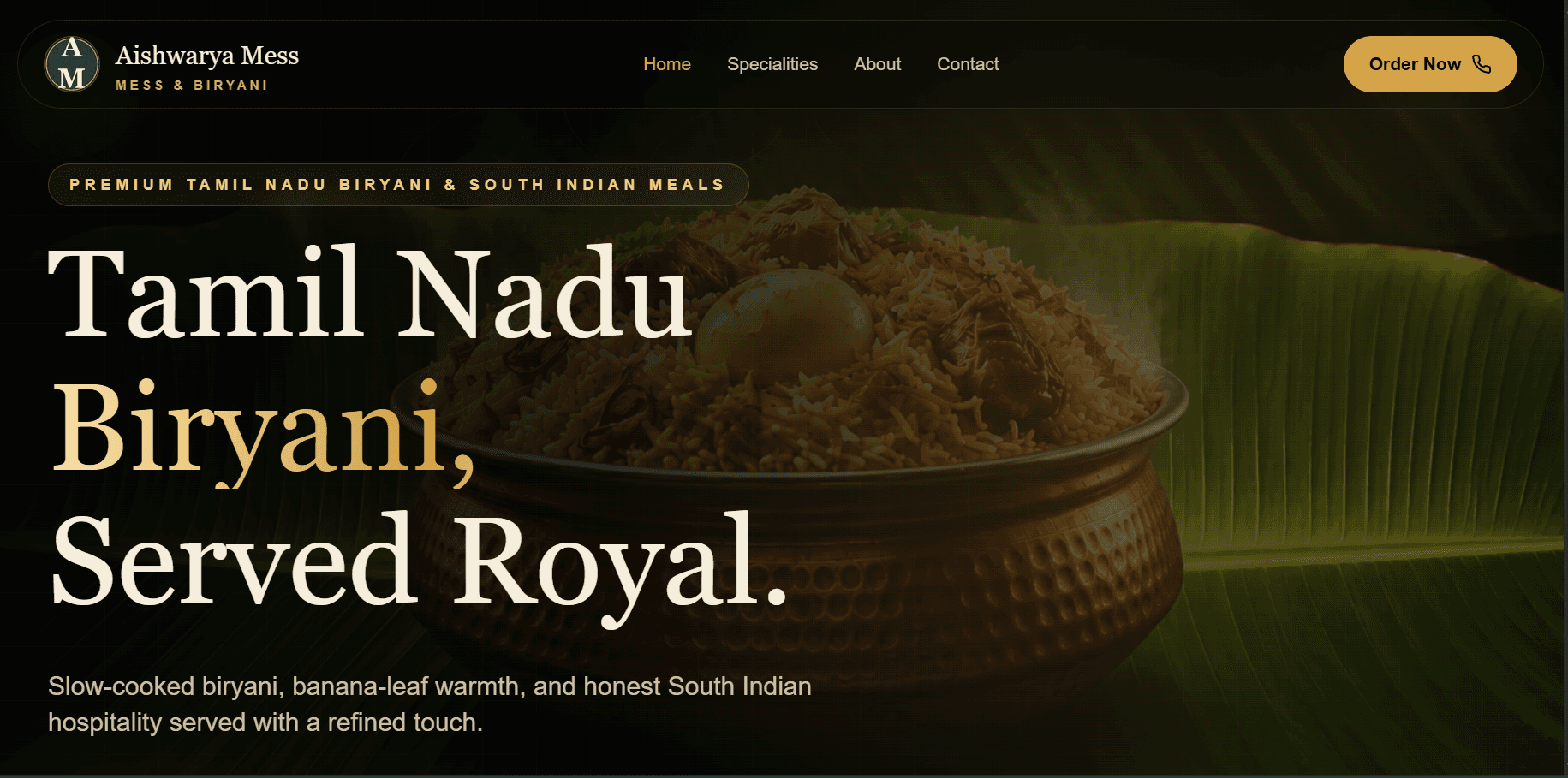 Aishwarya Mess - Premium Tamil Nadu Biryani & South Indian Dining Experience preview 1