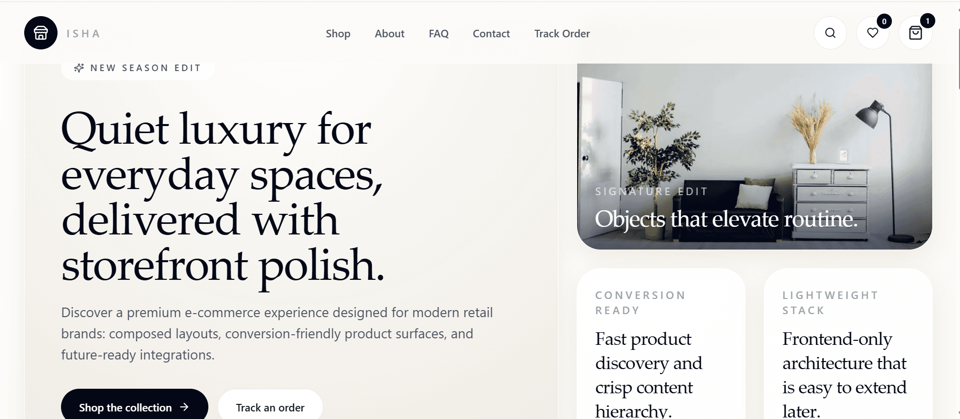 ISHA – Premium Storefront preview 1